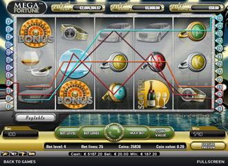 Mega Fortune — skjermbilde fra spillet