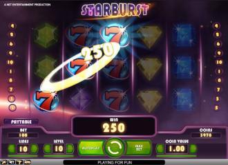 Starburst spilleautomat – skjermbilde 3